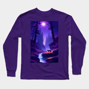 Fantasy purple landscape Long Sleeve T-Shirt